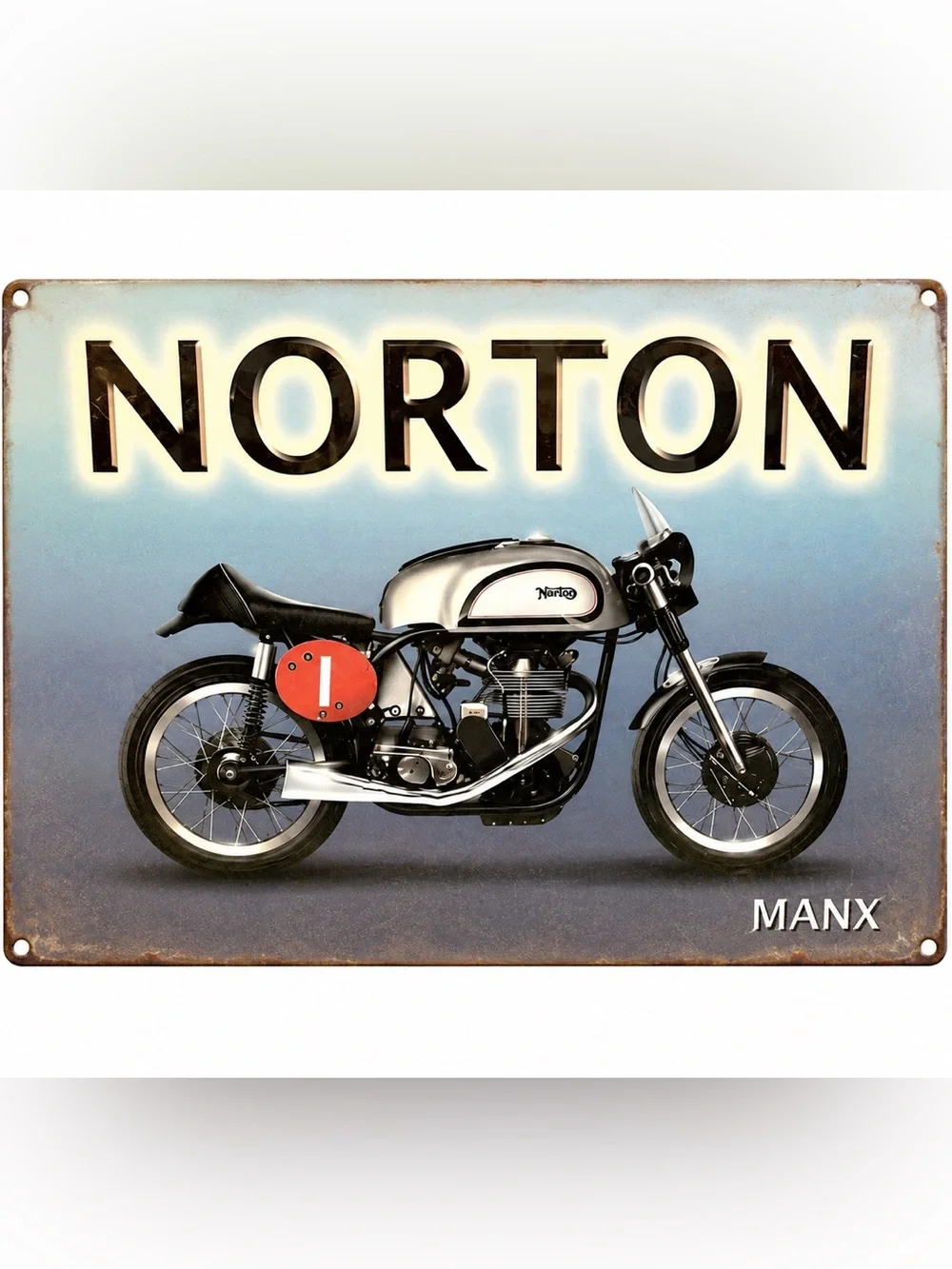 NEW Norton Manx Motorcycle Metal Sign